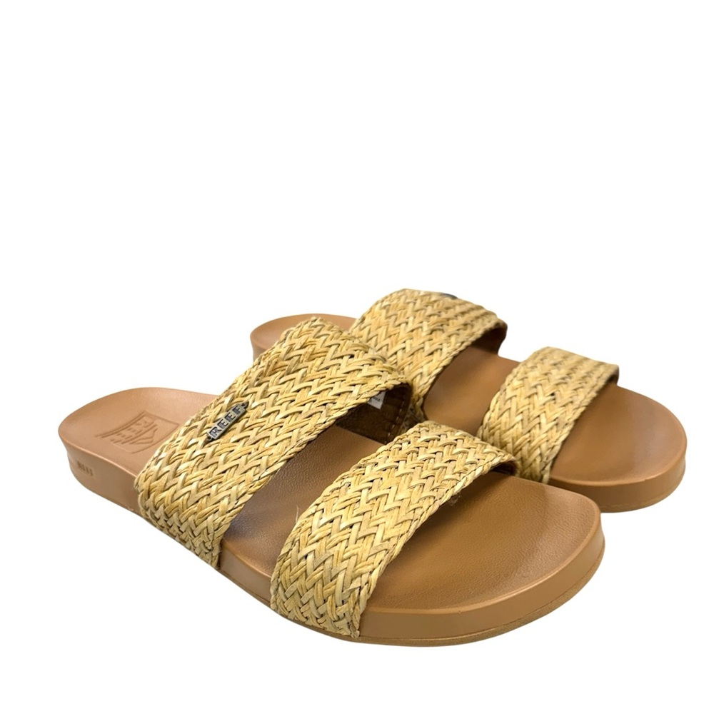 REEF Women’s Vista Tan Woven Sandals Size 6